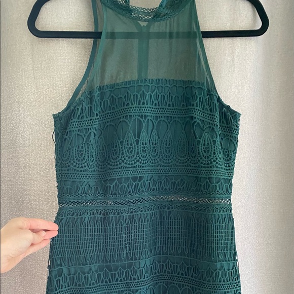 Two Sisters The Label Deep Green Lace Dress - Picture 4 of 7